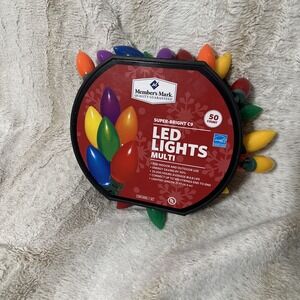 Member's Mark Multicolor C9 LED Indoor/Outdoor Lights - 50 Count, 21 ft